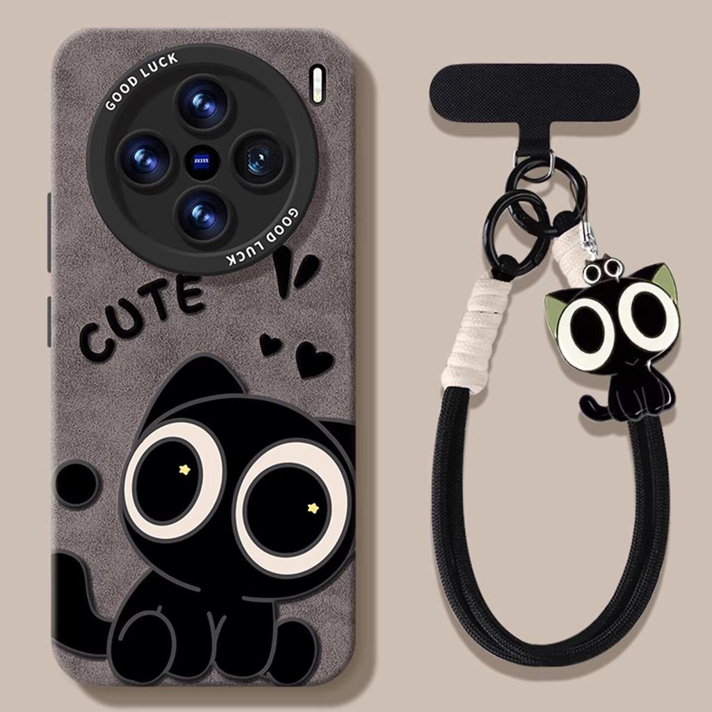 Luo Hei Hei mobile phone case is suitable for vivox300ultra silicone 200s lanyard 100pro cute x300s soft case