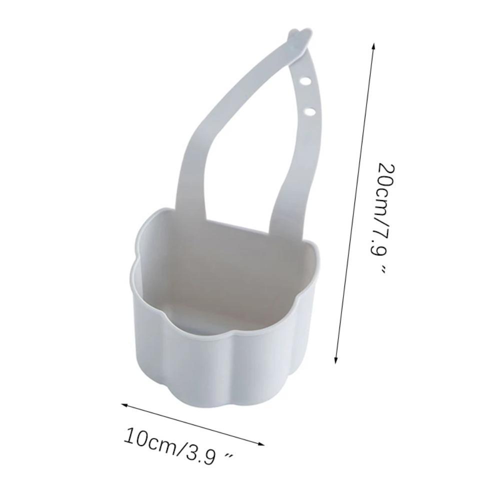 Kitchen Sink Drain Holder Adjustable Tap Holder Soap Sponge Holder Hanging Storage Basket for Bathroom Kitchen Accessories