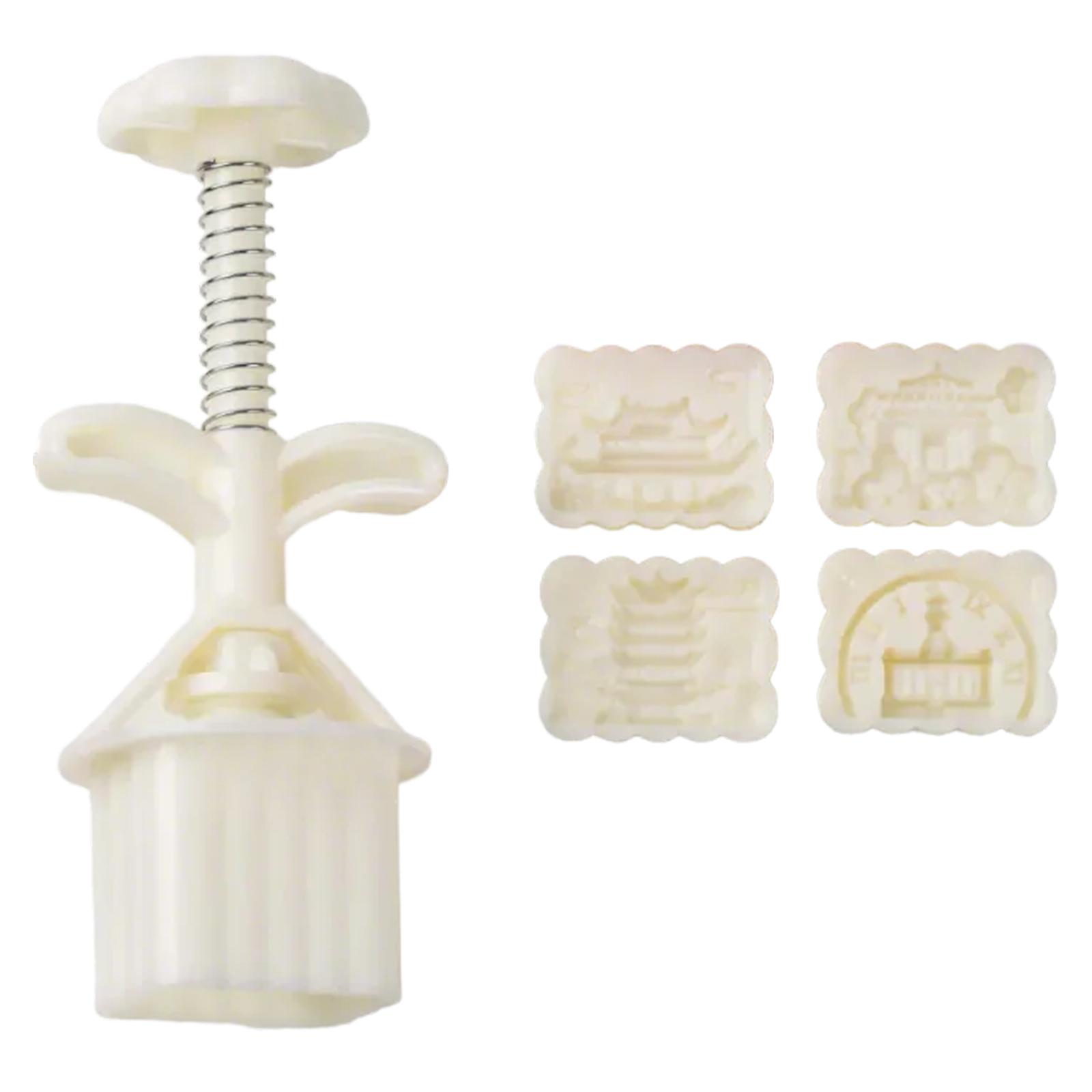 

Набор форм для печенья Mooncake Mold 25/50 г с 3D-квадратным узором для выпечки печенья своими руками и празднования праздника середины осени с 4 штампами B