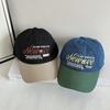 Denim Baseball Hat For Women Letter Prints Summer Cotton Adjustable Peaked Hats Girls Casual Sun Protection Cap Latest Color-Blocked Embroidery