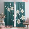 2pcs,2D Plane Printing Popular Curtains Blossom Serenity Versatile Polyester Fabric (without Rod) Decorations Inside Perfect for