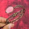 Thulite Cuff Bracelet Copper Wire Wrapped Bangle Gemstone Jewelry Adjustable Cuff Bracelet Handmade Bangle Copper Wire Jewelry Gifts For Him