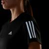 adidas Own The Run Cooler Tee Vintage Three Stripe Logo Print Running Short Sleeve T-Shirt Women Tops Black H59273