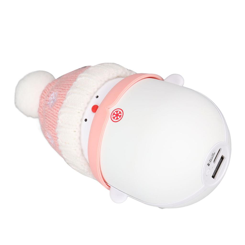 Handwärmer Multifunktional Wiederaufladbar Schneemann Handwärmer 6000mAh Powerbank für Kalten WinterPink
