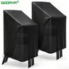 Waterproof 210D Stacking Outdoor Chair Cover UV Resistant Rain Snow Dust Proof Garden Yard Seat Protector