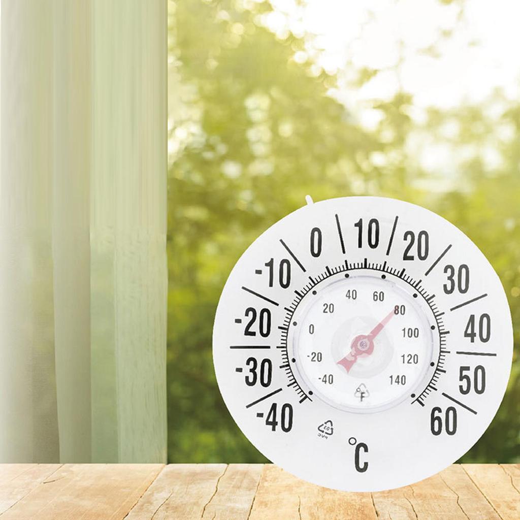 Innen-Außen-Thermometer Saugnapf Genau Wasserdicht Außen-Temperaturmesser Raumthermometer Für Zuhause Wohnheim Innenfenster