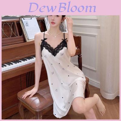 Ice Silk Sleeveless Short Dress For Women With Breathable Comfort For Home Use