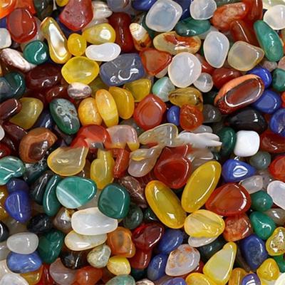 Natürlicher Kristallkies, 100 g, wiederverwendbar, siebenfarbiger Achat, für Aquarien, Landschaftsbau