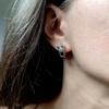 Boucles d'oreilles en argent avec zircons cubiques (2160786)
