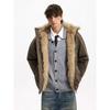 Blaexit Barnfeng Mountain Carving Fur Collar Jacket Men's Thickened Winter Down Cotton Short Padded Jacket