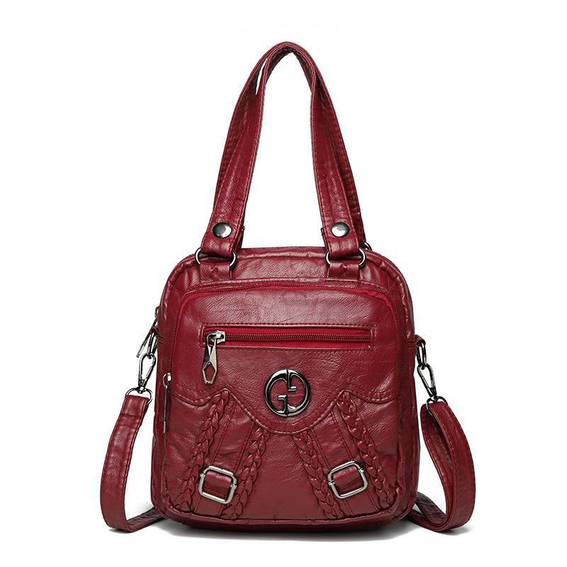 

Сумка під пахвину Ретро сумка кросбоді Сумка-тоут з багатьма кишенями Одноплечова сумка кросбоді червоний