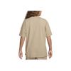 Nike Sportswear Essentials Logo Embroidered Ribbed Crew Neck Short Sleeve T-Shirt Men Tops Khaki DO7392-247