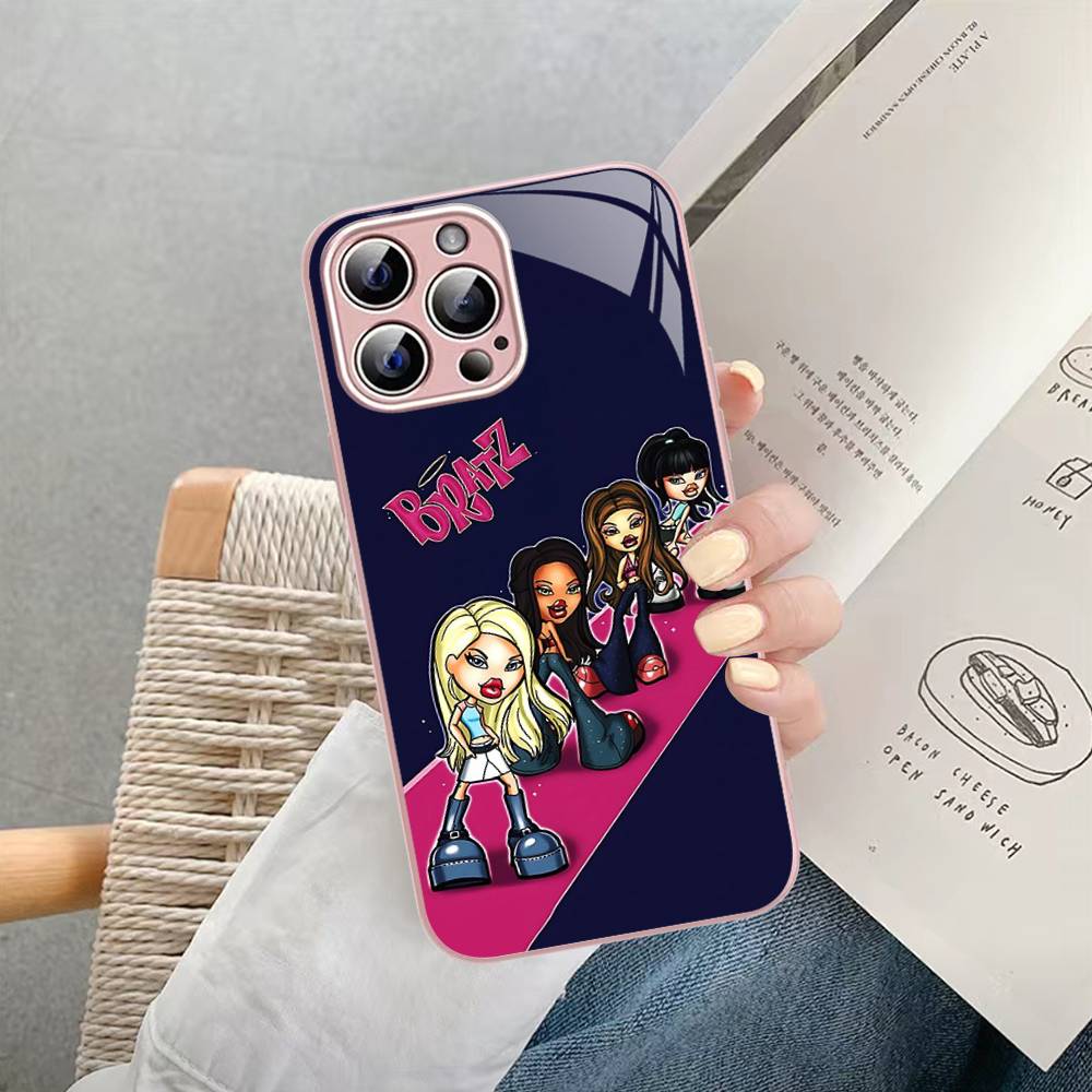 Cute B-Bratz Doll Tempered Glass For Iphone 14 13 12 11 Pro Mini XS MAX 14Plus X XS XR Fundas