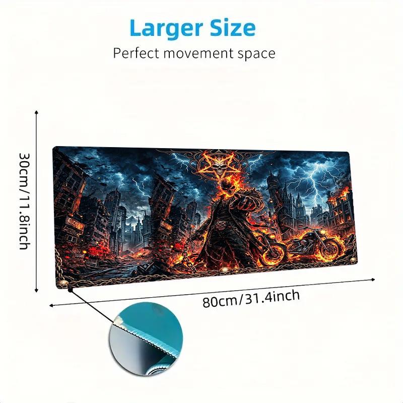 Horseman of Hell Color Mouse Pad Large Gaming Table Cushion Non-slip Laptop Tablet Big Mousepad XXL Mat Mini PC Playmat With Lock edge
