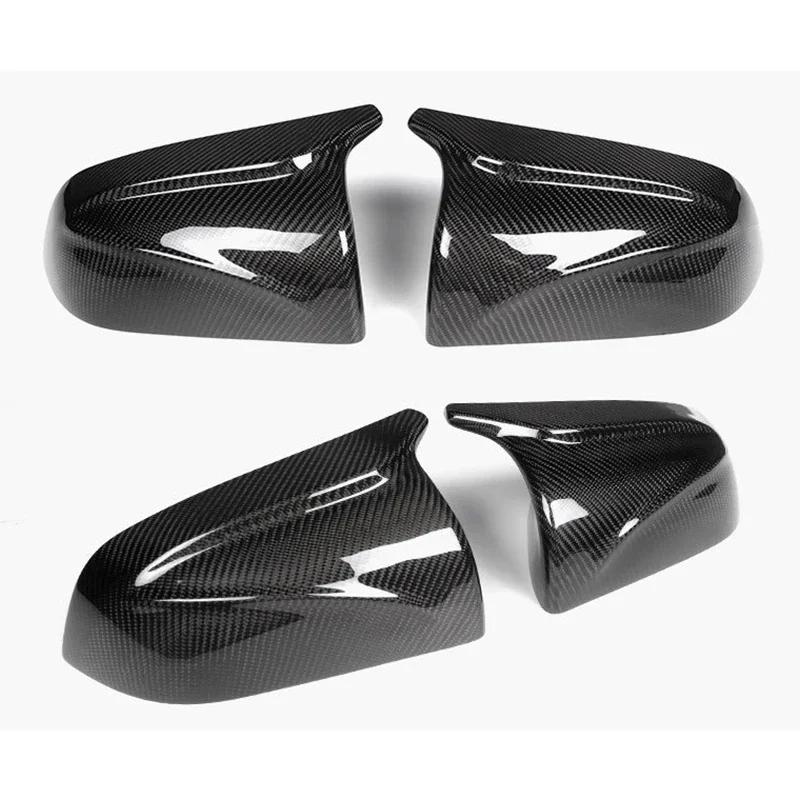 Exterior Rearview Side Mirror Housing Shell Caps Carbon Fiber Pattern Gloss Black Side Door Mirror Cover For Tesla Model 3