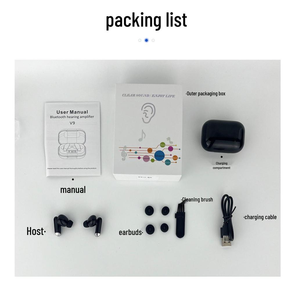 Over-Ear Bluetooth Hearing Amplifier with Smart Noise Reduction