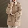 Mother's Winter Coat Thickened Warm Cotton Coat Mid-length Loose Large Size