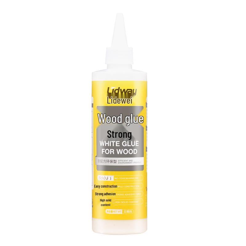 Woodworking Adhesive: White Latex Glue for Solid Wood Furniture, Table and Chair Repair, and Floor Cracks.