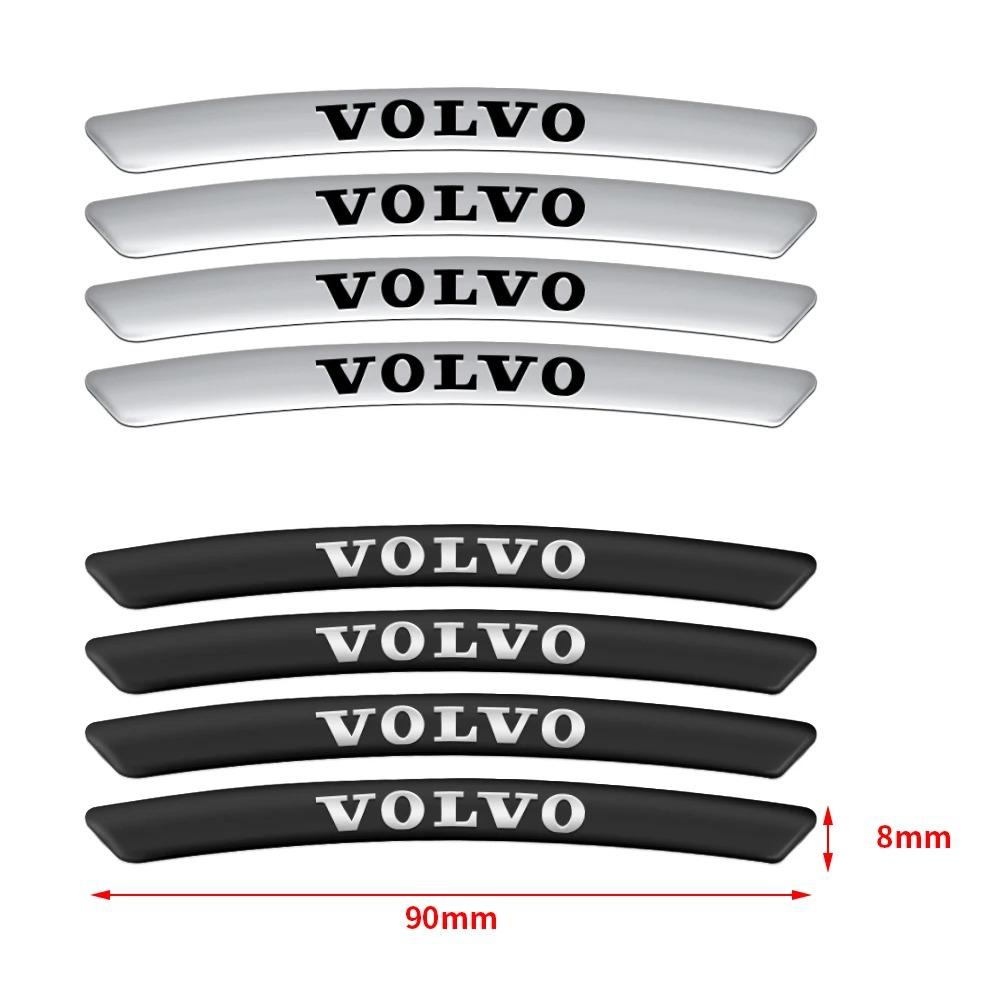 4pc Aluminum Car Wheel Rims Racing Stickers Badges Car Accessories For Volvo XC90 V90 V60 XC60 V40 S80 S60 S90 C40 XC40 V70 XC70