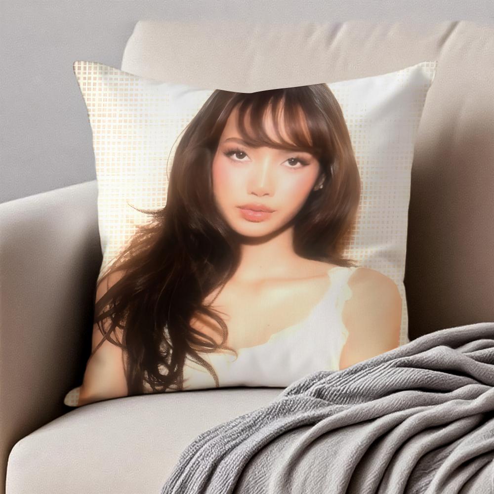 Singer LLisa Cushion Cover Pillowcase Antidustmite Invisible Zipper Short Plush Sofa Cushion