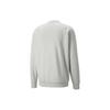 Puma Solid Color Crew Neck Pullover Knit Sweatshirt Unisex Sweatshirt Light-Heather-Gray 537965-04