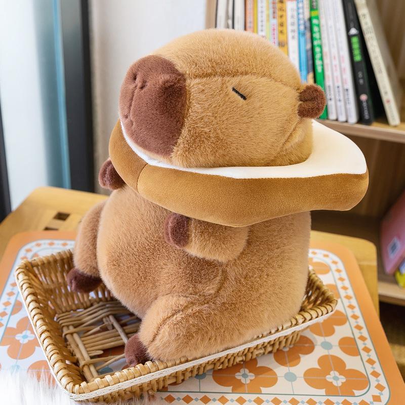Bread Toast Water Dolphin Doll Sleep Cuddle Capybara Ornament Plush Toy Girl Pillow Birthday Gift Home Decoration
