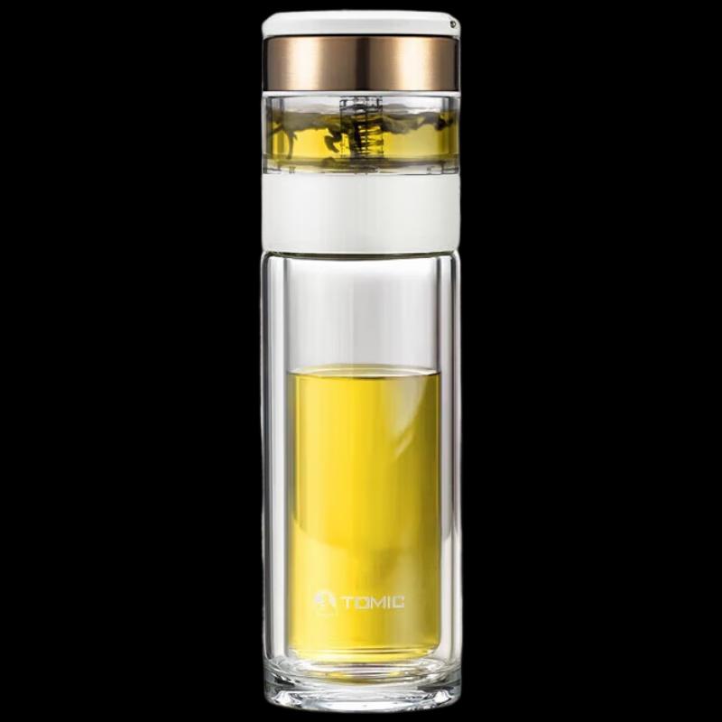 Temake Double Wall Glass Tea Bottle with Infuser
