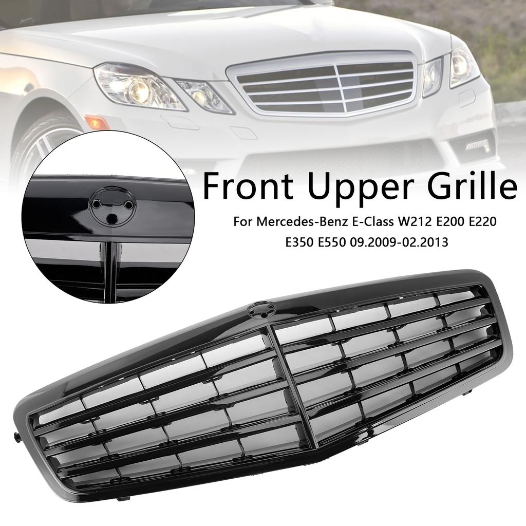 Black Front Grille Grill Fit for Mercedes-Benz E Class W212 E350 E550 2010 2011 2012 2013