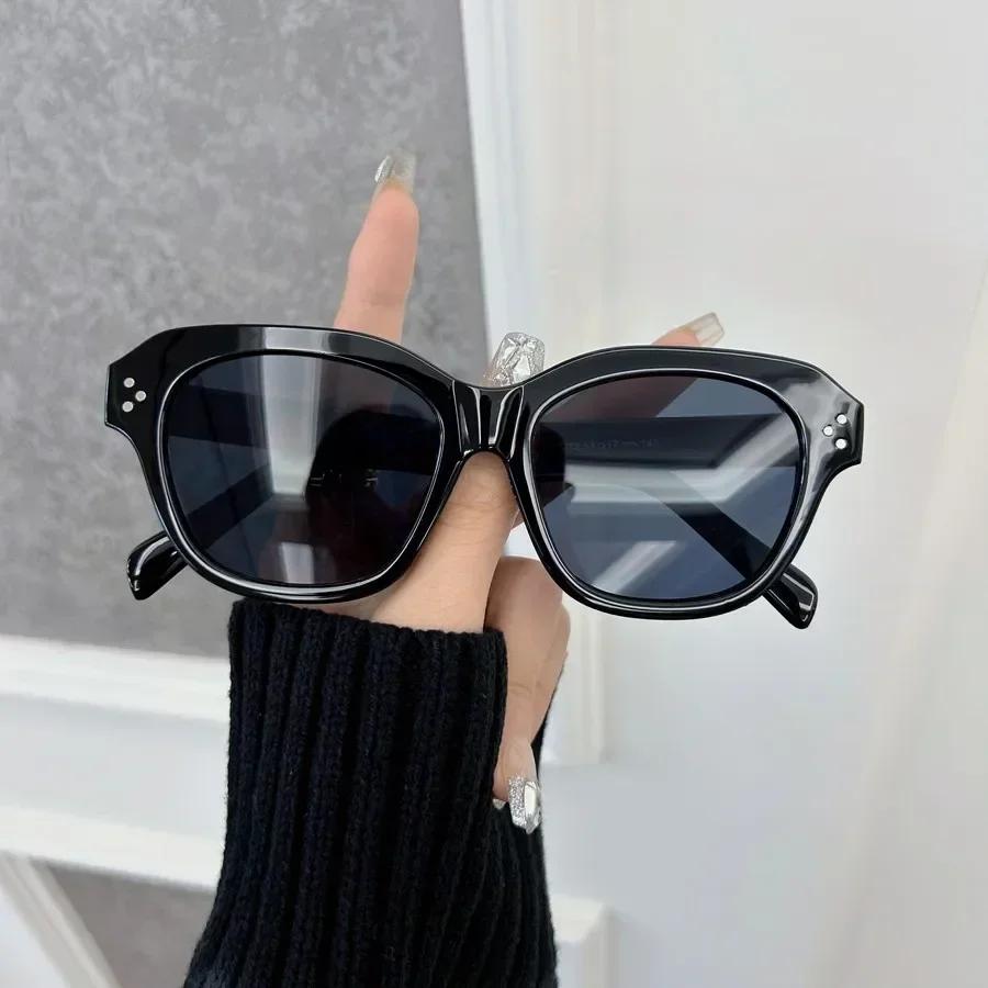 

Винтажные женские модные квадратные солнцезащитные очки Ретро черные солнцезащитные очки Женские Мужские Очки Other