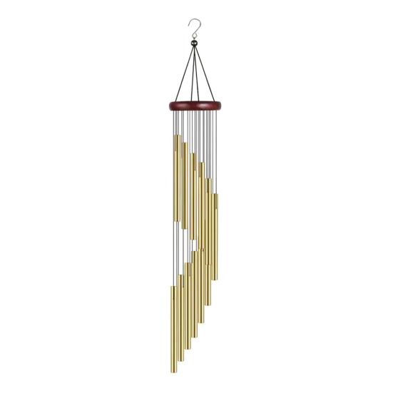 Vintage Wind Chime with Metal Tube Weather-proof Indoor Outdoor Garden Patio Retro Hanging Wind Bell Outside Decoration Ornament