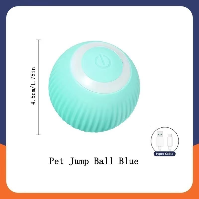 Cat Interactive Ball Toy Training Self-moving Kitten Electric Cat Ball Toys with Light USB Rechargeable Smart Pet Magic Ball Toy