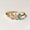 Yun Miao Elegant Three-Color Marquise Zircon Women's Ring