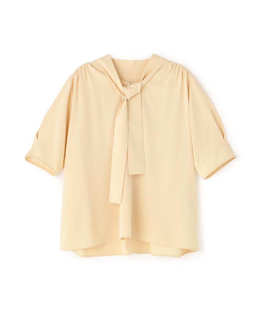 Natural Beauty Lacine Bowtie Size M [N Basic] Blouse, Women's, Yellow,
