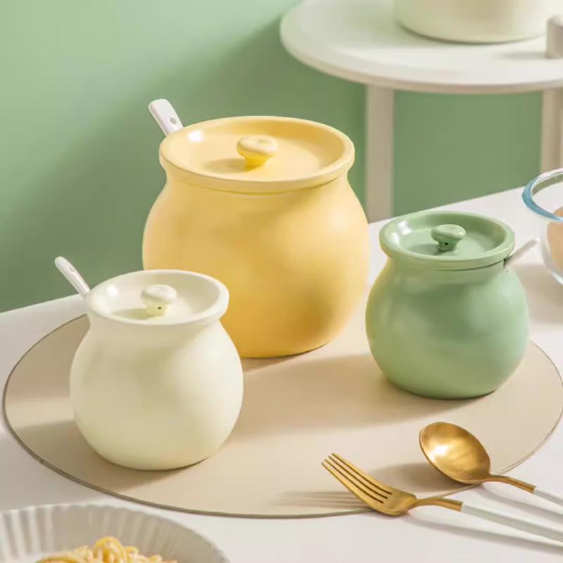 Ceramic Kitchen Storage Jar with Lid