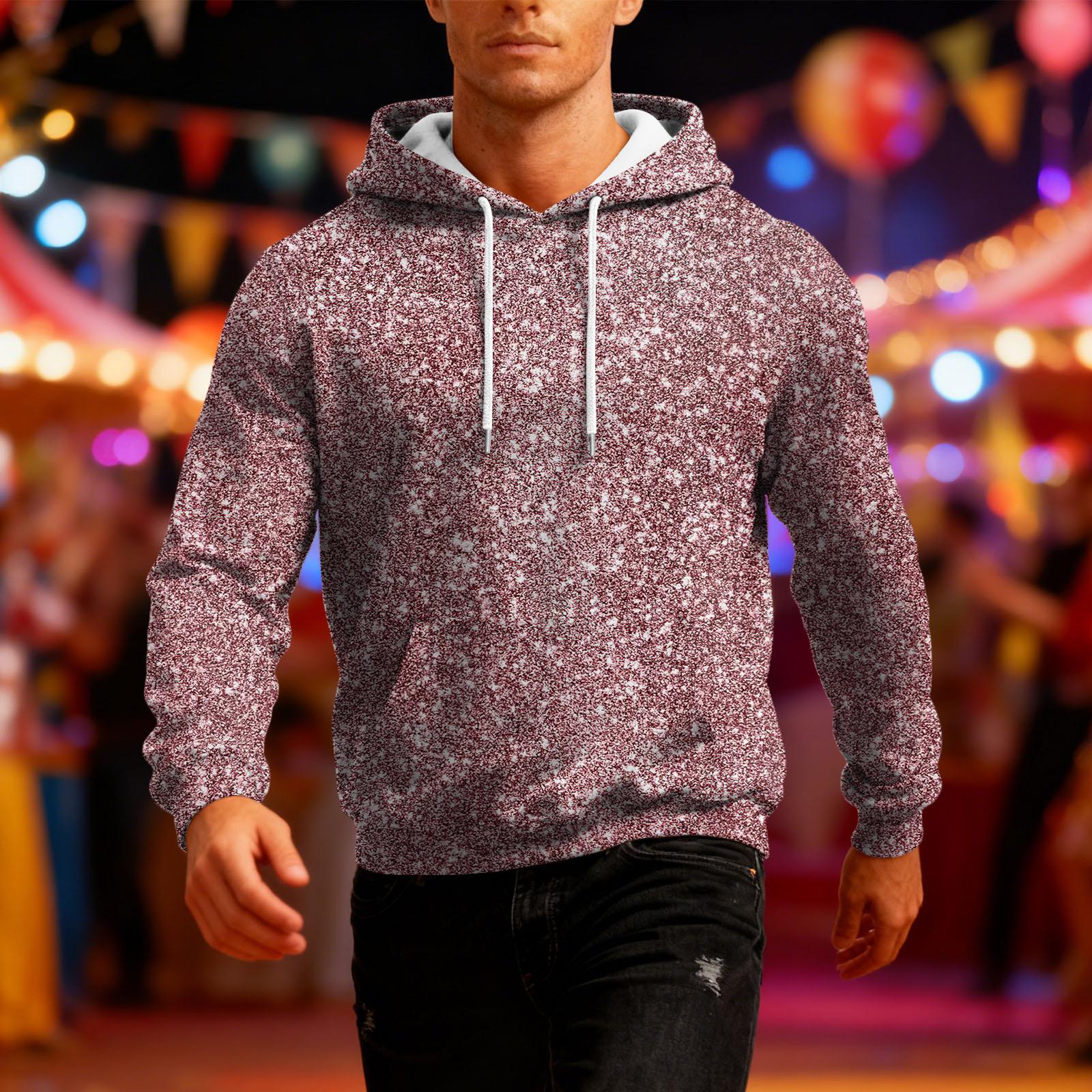 SuJu Heren Casual Hoodie met Lange Mouwen L roze