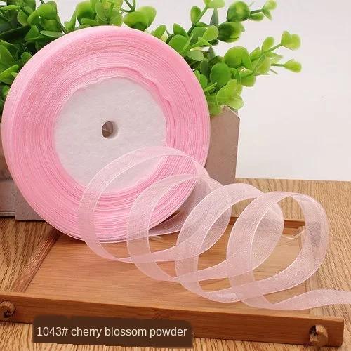 12 mm(45 Meter/Rolle) Organzaband Geschenkband Weihnachtsfeier Haus DIY Geschenkverpackung Hochzeitsdekoration Bänder DIY Chiffonbänder