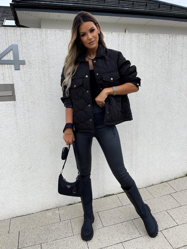 Winter European and American Style Long Sleeve Button Cotton-Padded Women's Jacket