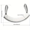 1PC Stainless Steel Double-Handled Knife Pizza Cutter Curved Blade Kitchen Herb Mincer Fruit Vegetable Salad Slicer