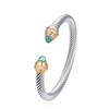 European and American Twisted Wire Gold Opening Bracelet, Brick Bracelet, Cable Wire Rope Bracelet 2026