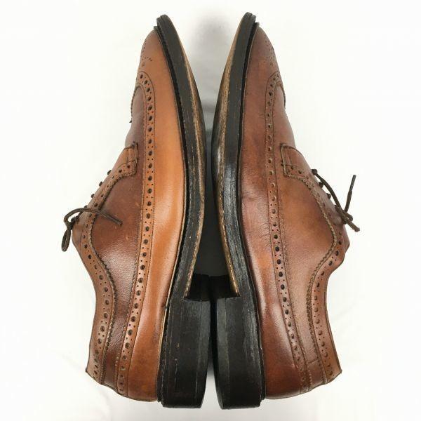 Made In England Goodyear Handmade Vintage Wingtip Business Shoes Brown Size 10 Men's(USED)