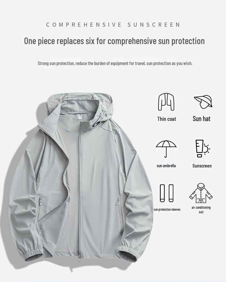 Unisex Ice Silk UV Protection Jacket: Summer Fishing Sunproof Coat