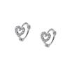 Light Luxury Unique Love Full Diamond Earrings S925 Sterling Silver Earrings, Sweet Girly Style Holiday Wear Versatile Ear Buckles 2026