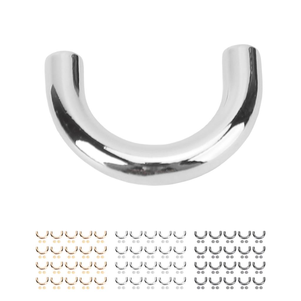 20 Sets D-Ring-Verbinderschnallen Zinklegierung und Eisen Multifunktional Galvanisiert Bogenbrücke D-Ri