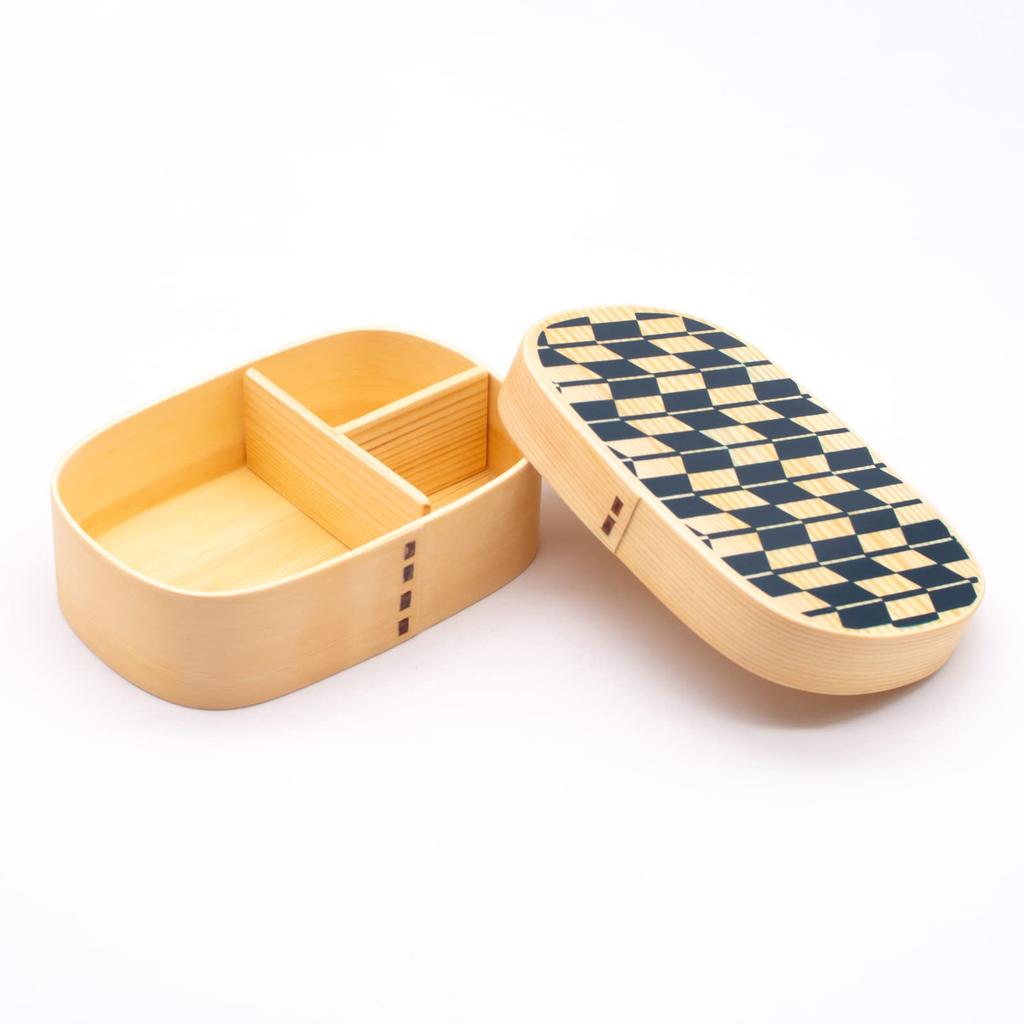 Wakayama Touge No Wappa Bento Box Store Touge No Wappa Bento Box Bento Box with 19 X 13 Natural Arrow Feather (Wakayama Store) - Large, Square-Shaped