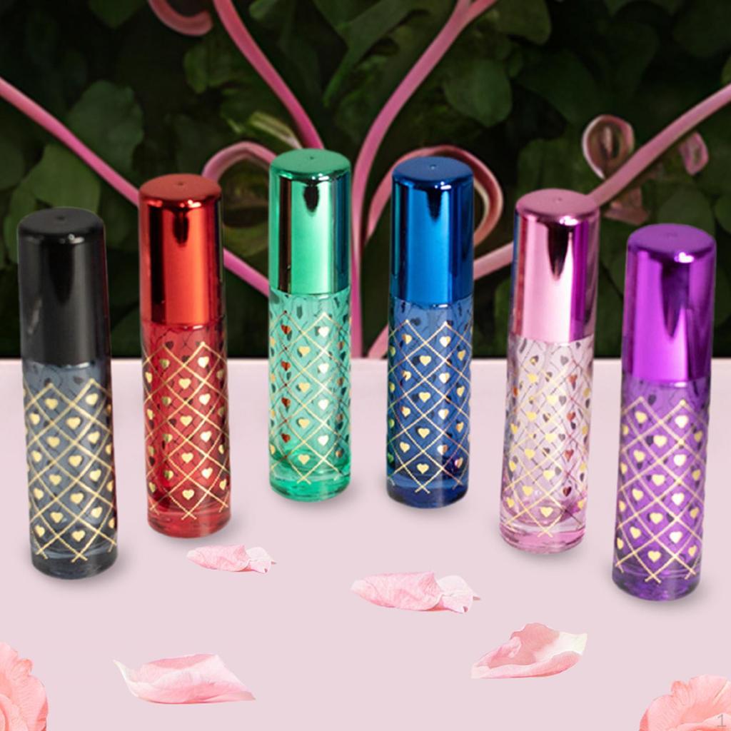 6x Perfume Travel Refillable Bottles Mini Spray Bottle Pocket Size Empty Small Sample Container for