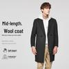 Hodo Men's Double-Sided Wool Coat with Removable Goose Down Liner