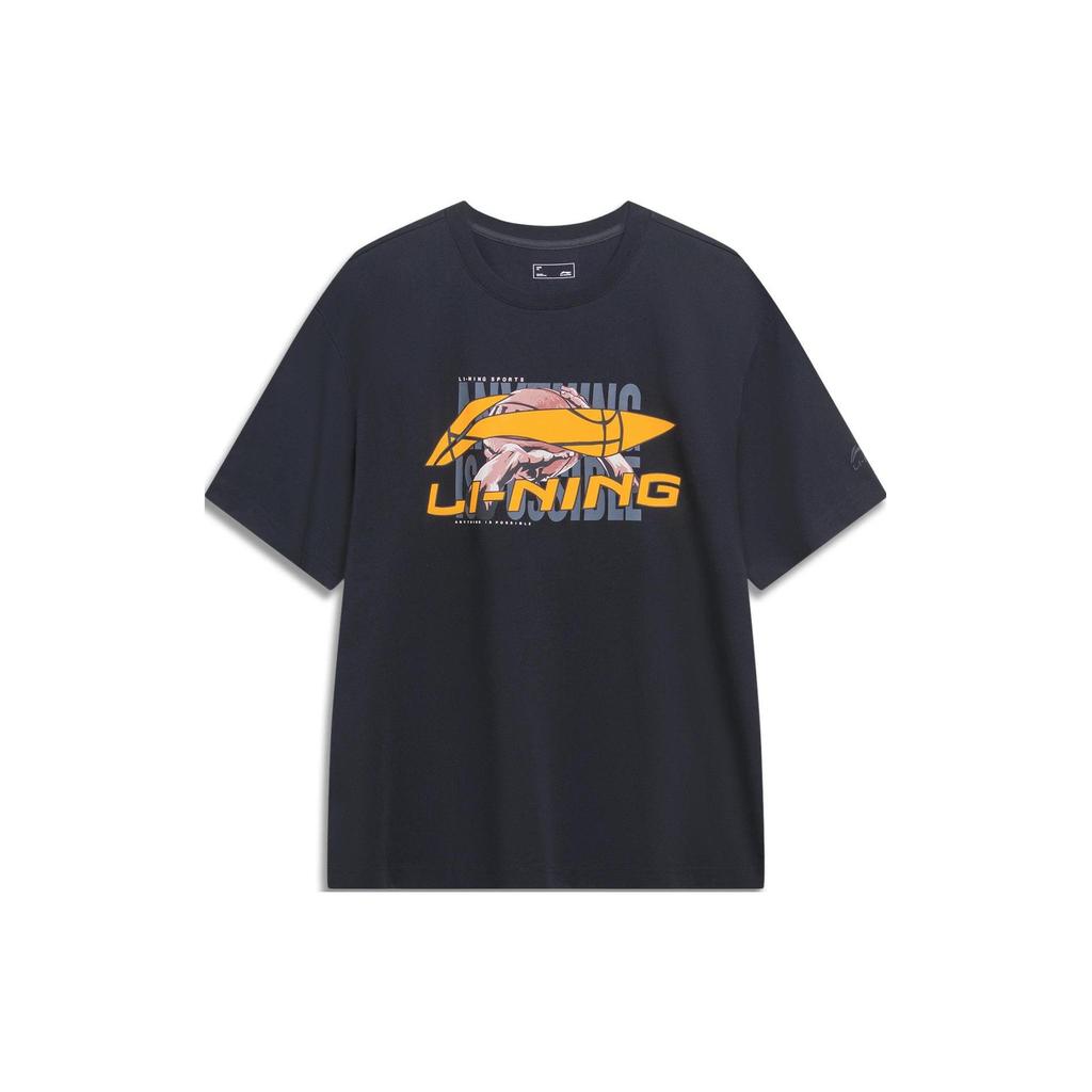 Li Ning Sports Life Collection T Shirt Men's Black AHST595-1