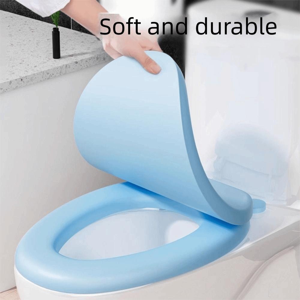 Couvercle de toilette en EVA souple Épaissi Chauffant de salle de bain Accessoires de siège Coussin de siège de toilette Grande flexibilité