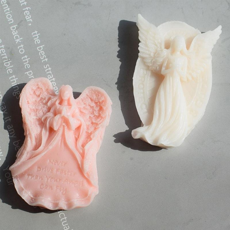 Silicone Pray Angel Plaster Candle Mold Epoxy Clay Craft DIY Ornaments Jewelry Making Tool Chocolate Fondant Mold