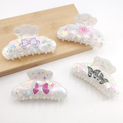 New Rhinestone Butterfly Flower Hair Claw Print Cute Fashion Creative Hair Clips Shark Crab Hair Accessories for Women Girls